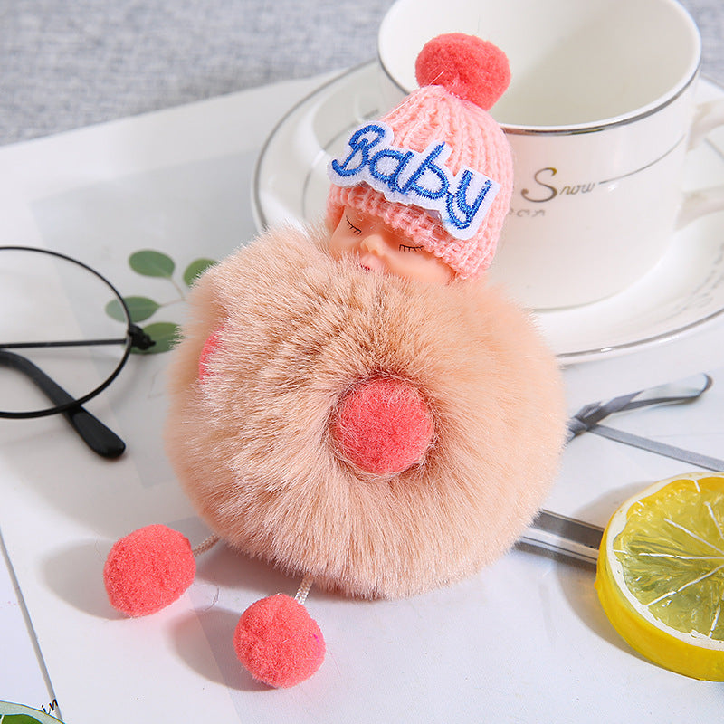 Wholesale 12PCS Plush Sleeping Doll Doll Keychain